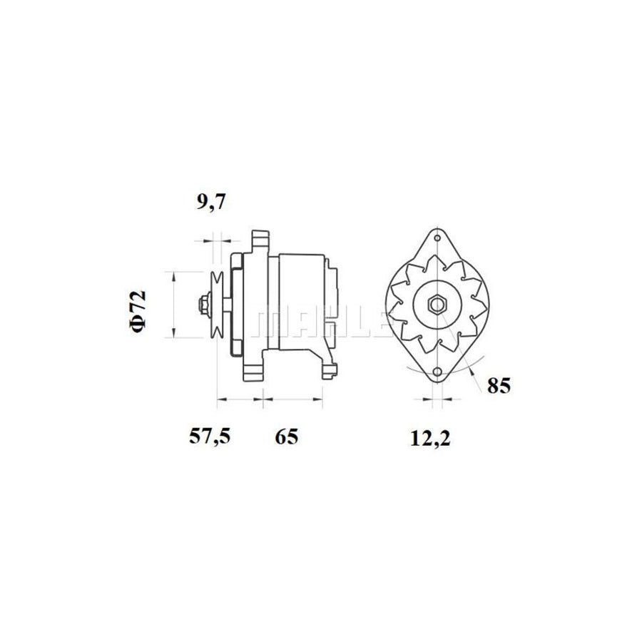 MAHLE ORIGINAL 640 TC 18810 000 Turbocharger for NISSAN NP300 Navara Pickup (D40)