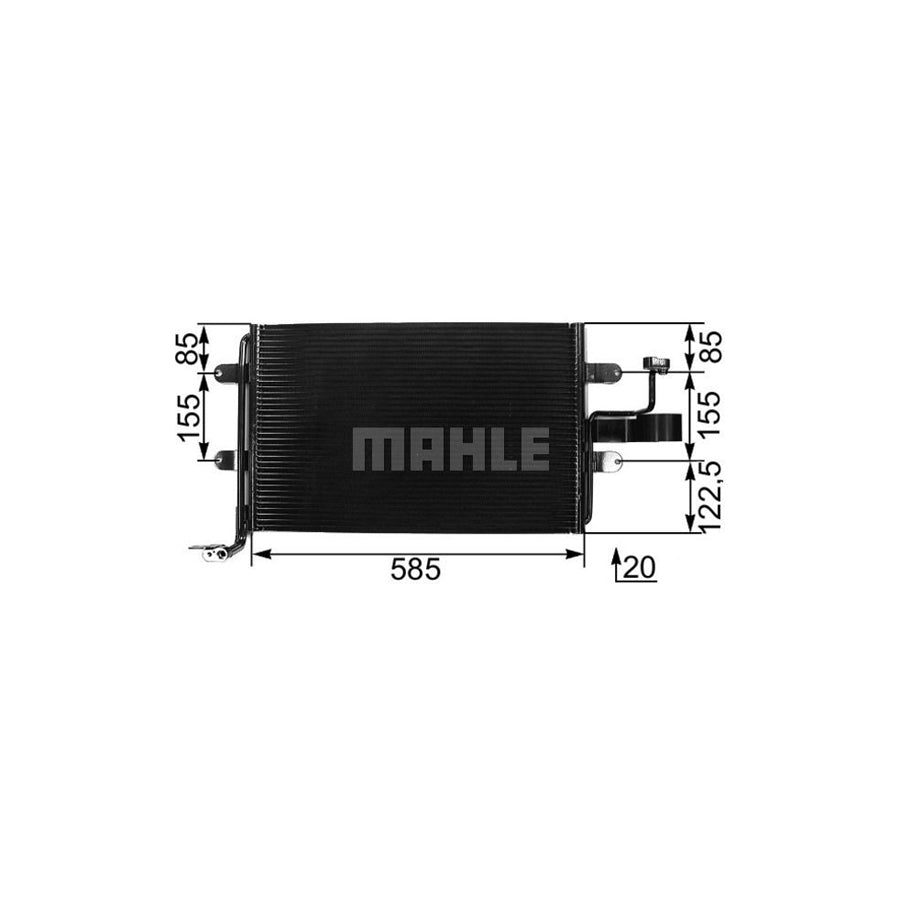 MAHLE ORIGINAL AC 326 000S Air conditioning condenser without dryer