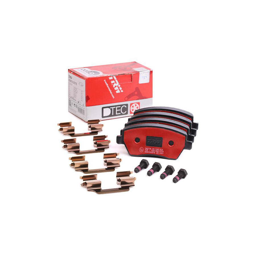 TRW Dtec Cotec Gdb3332Dte Brake Pad Set Not Prepared For Wear Indicator With Brake Caliper Screws With Accessories