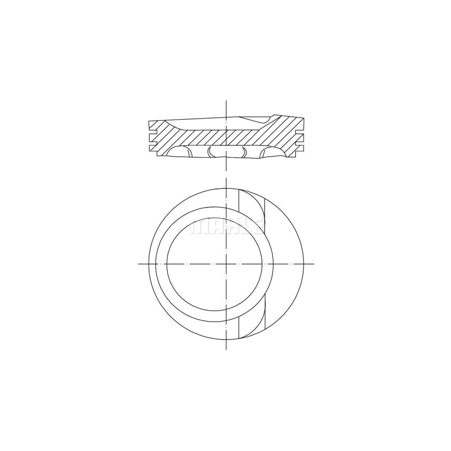 MAHLE ORIGINAL 030 68 01 Piston 81,51 mm, without cooling duct