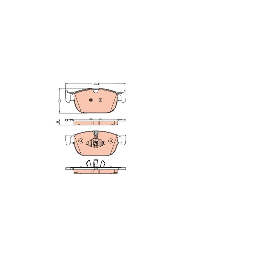 TRW Gdb2153 Brake Pad Set Prepared For Wear Indicator