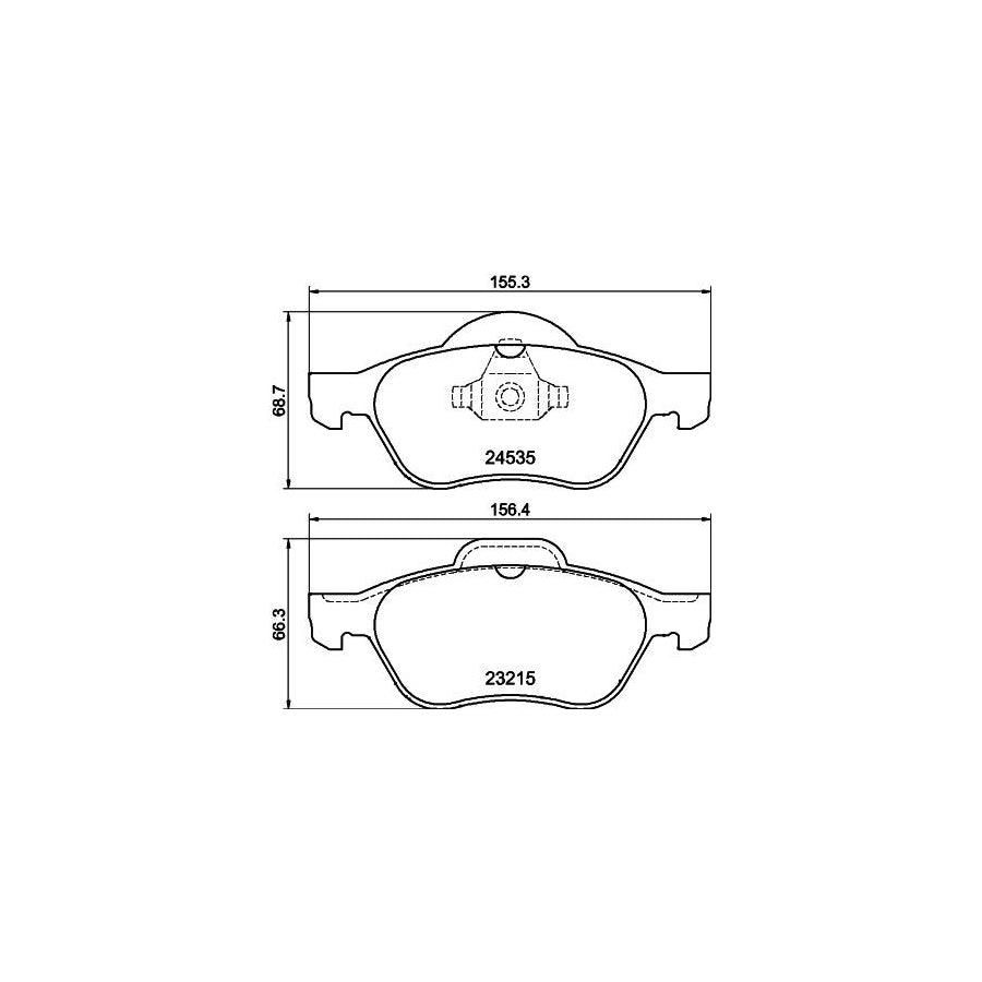 Hella 8DB 355 013 271 Brake Pad Set Not Prepared For Wear Indicator With Accessories