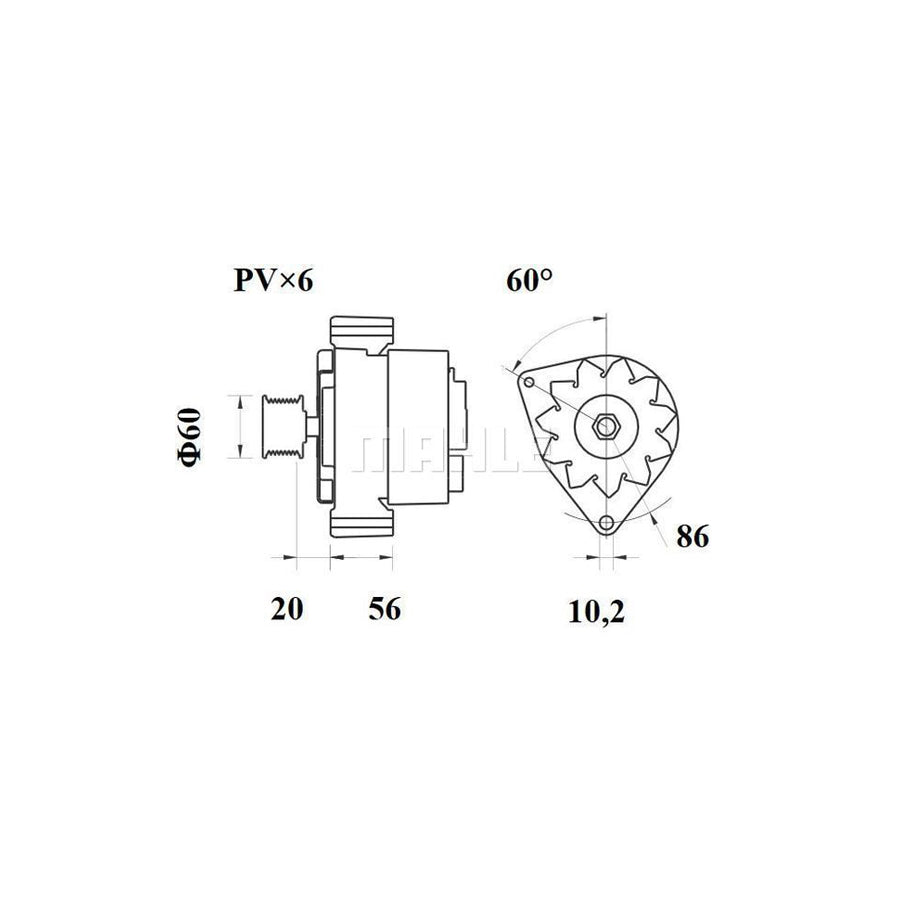 MAHLE ORIGINAL 030 TC 14638 000 Turbocharger