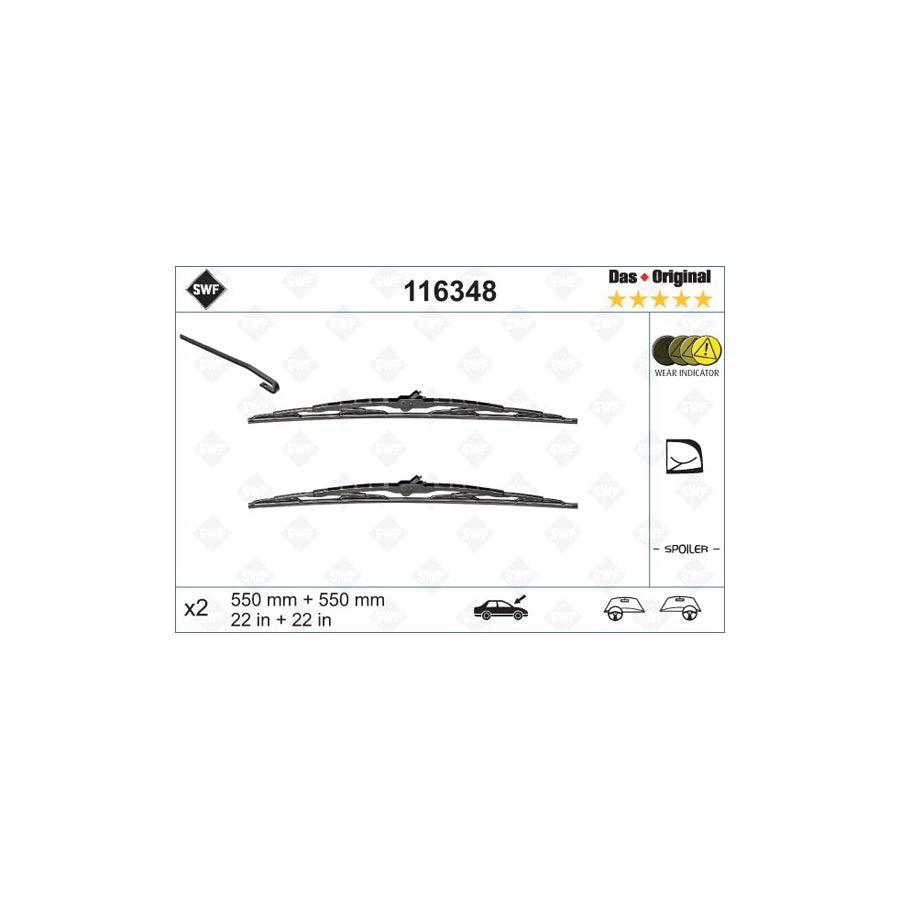 Swf Original Spoiler 116348 Wiper Blade | Duco Car Parts UK Car Parts