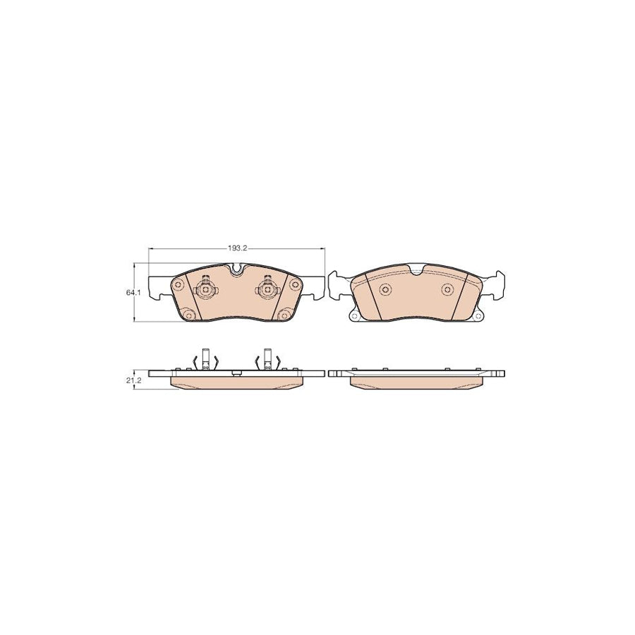 TRW Gdb1946 Brake Pad Set Prepared For Wear Indicator