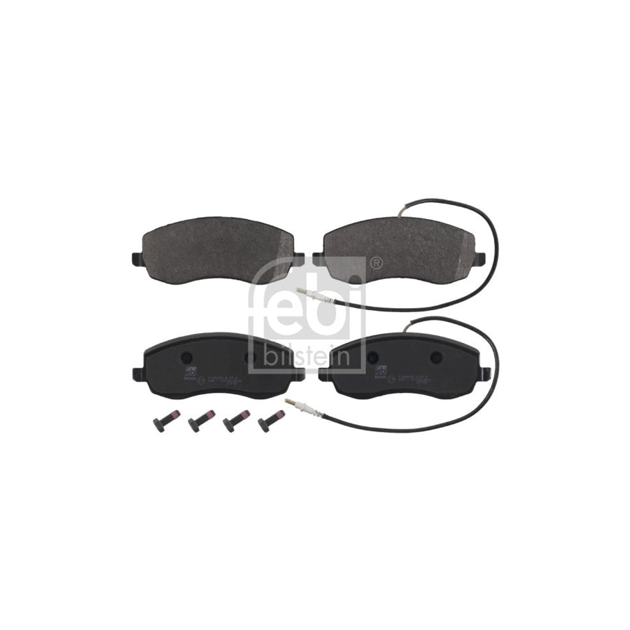 Febi Bilstein 16846 Brake Pad Set Front Axle Incl Wear Warning Contact With Bolts Screws
