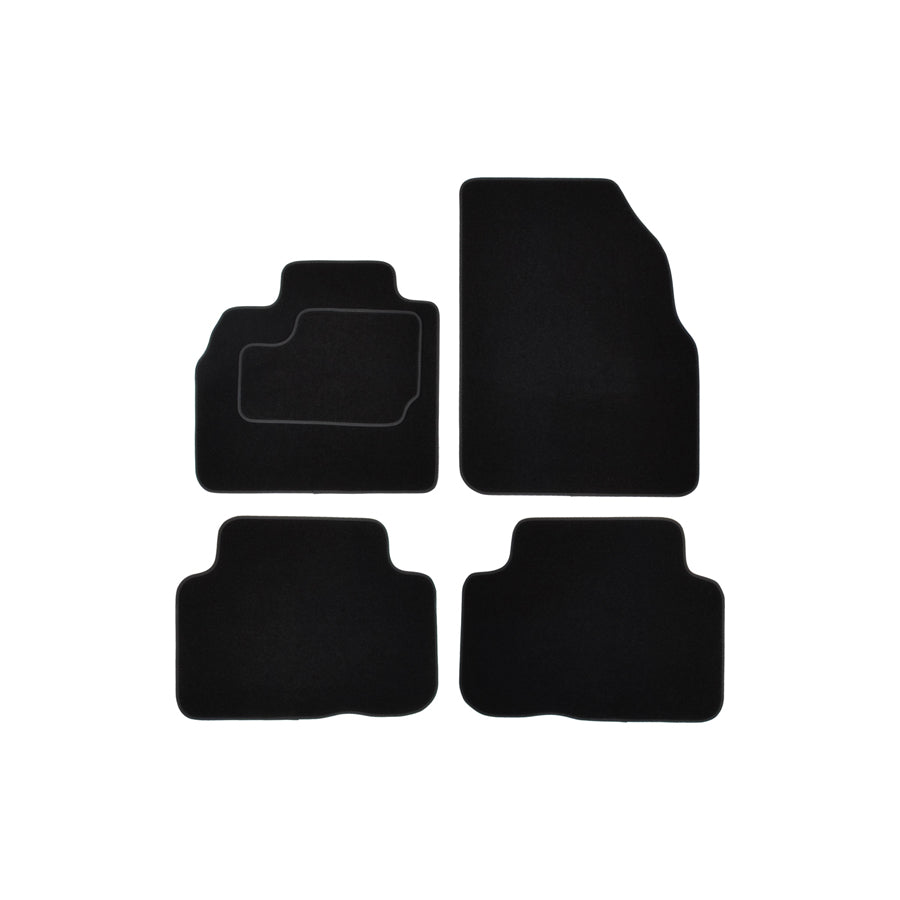 CUSTOPOL Tailored RNT405C Floor mat set for RENAULT Sc???nic II (JM) Textile, Front and Rear, Quantity: 4, Black