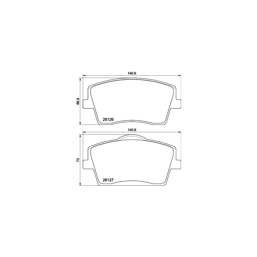 Hella 8DB 355 039 001 Brake Pad Set For Volvo Xc40 536 Not Prepared For Wear Indicator With Accessories