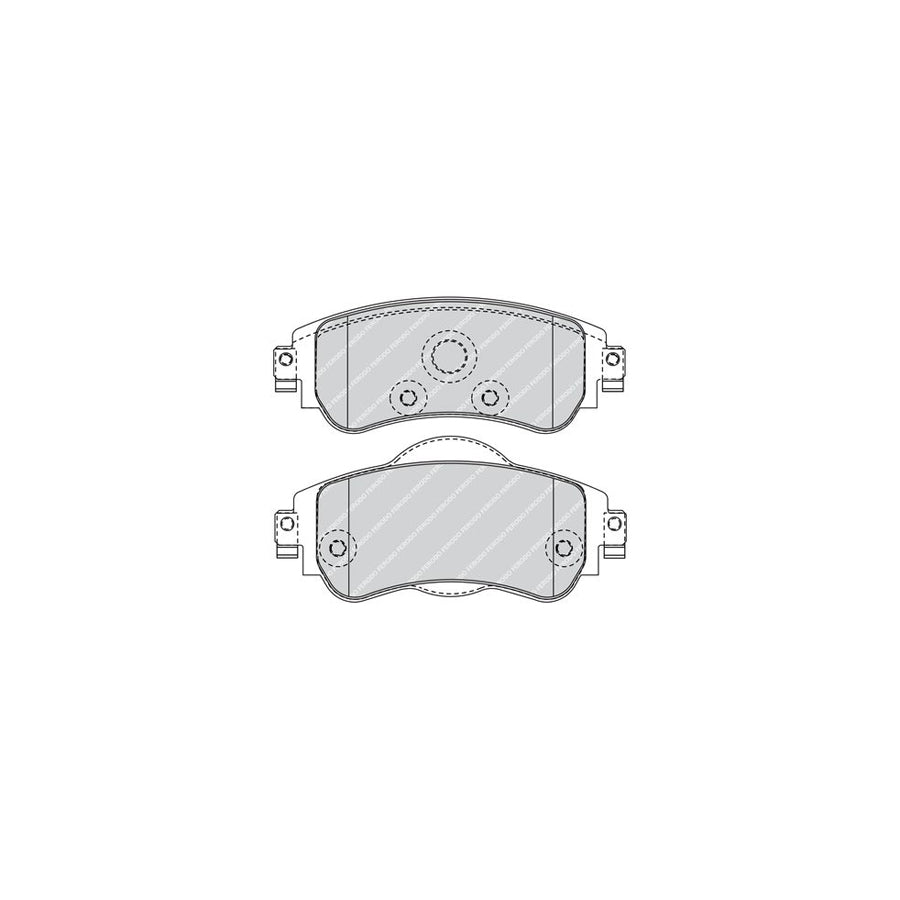 Ferodo Premier Fdb4336 Brake Pad Set For CITROEN C4 With Acoustic Wear Warning With Accessories