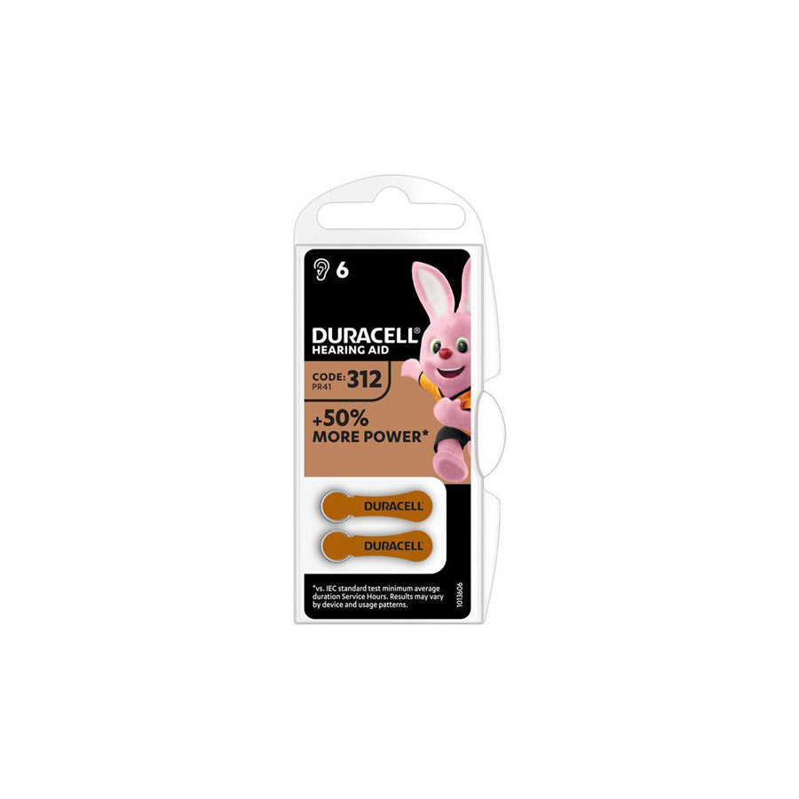 DuraCell Hearing aid Battery DA312 Zinc Air