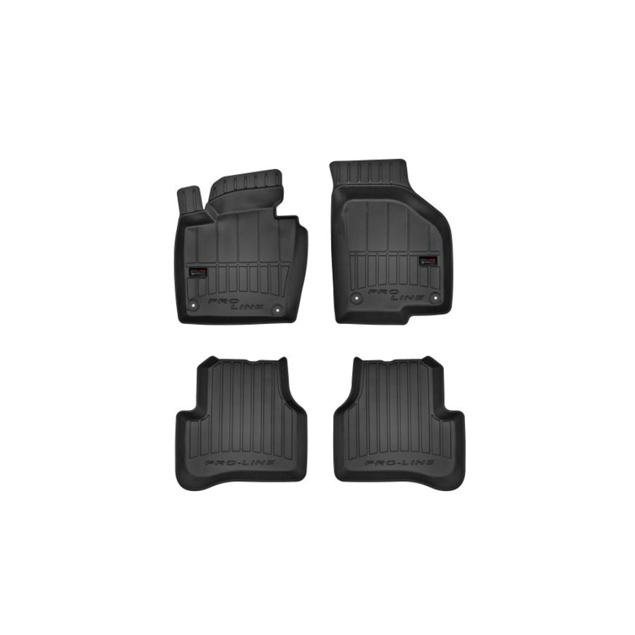 FROGUM Tailored 3D407077 Floor mat set for VW PASSAT Elastomer, Front and Rear, Quantity: 4, Black, (LHD)