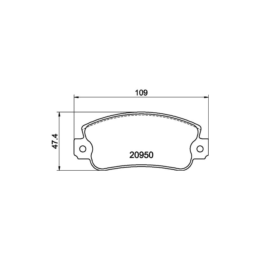 Hella 8DB 355 018 991 Brake Pad Set Not Prepared For Wear Indicator