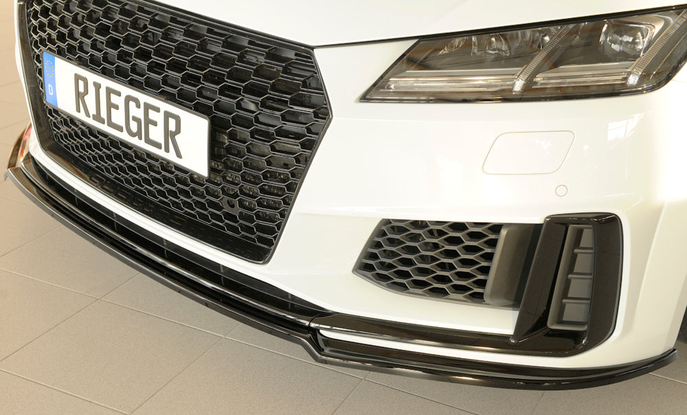 Rieger 00088188 Audi 8J-FV 8S Front Splitter (TT & TTS) - Glossy Black