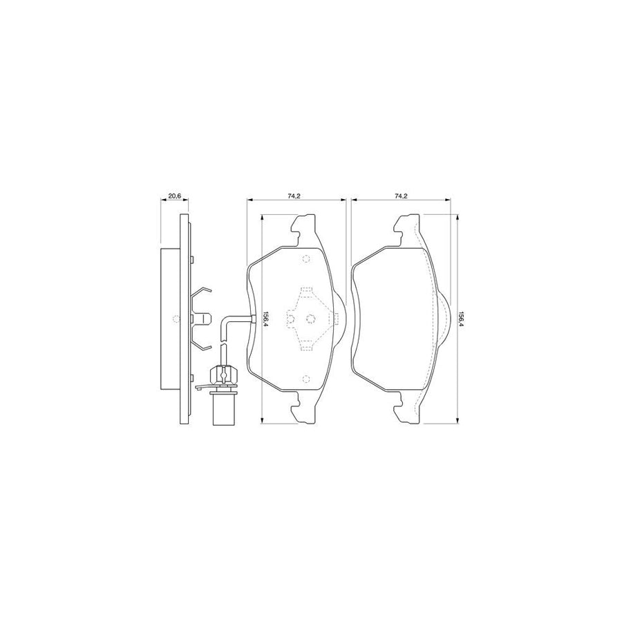 Bosch 0986424633 Brake Pad Set BP352