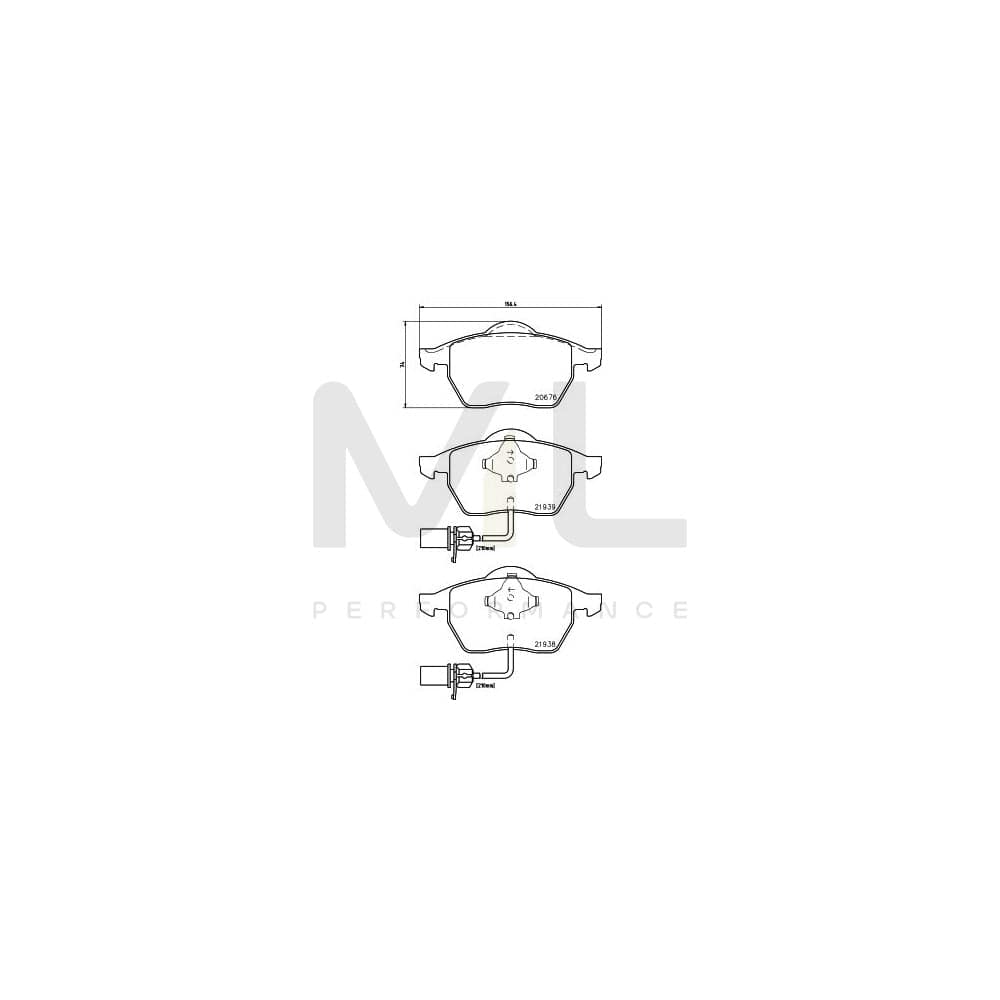 Hella 8DB 355 008-411 Brake Pad Set With Integrated Wear Warning Contact | Duco Car Parts UK