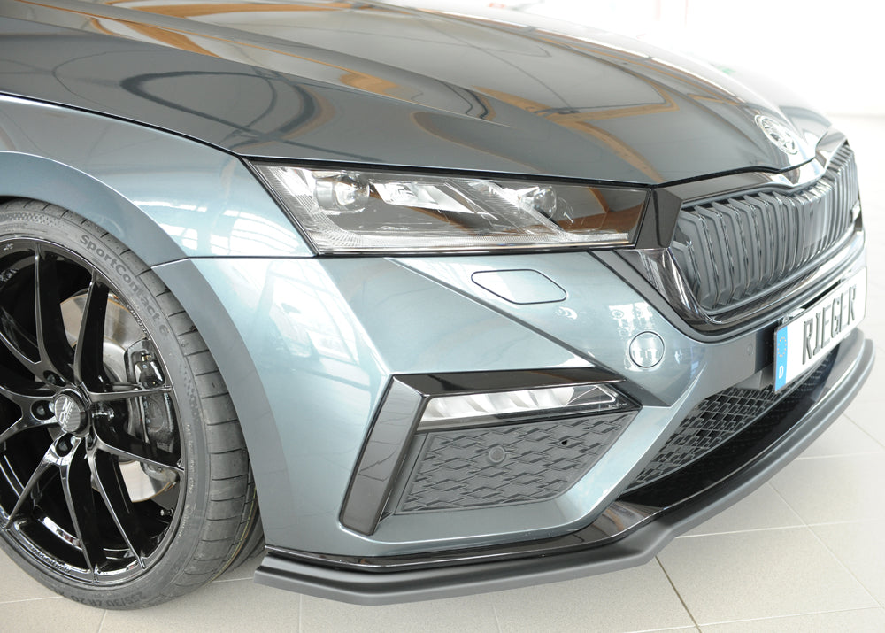 Rieger 00079031 Skoda NX Octavia RS Front Splitter - Matte Black