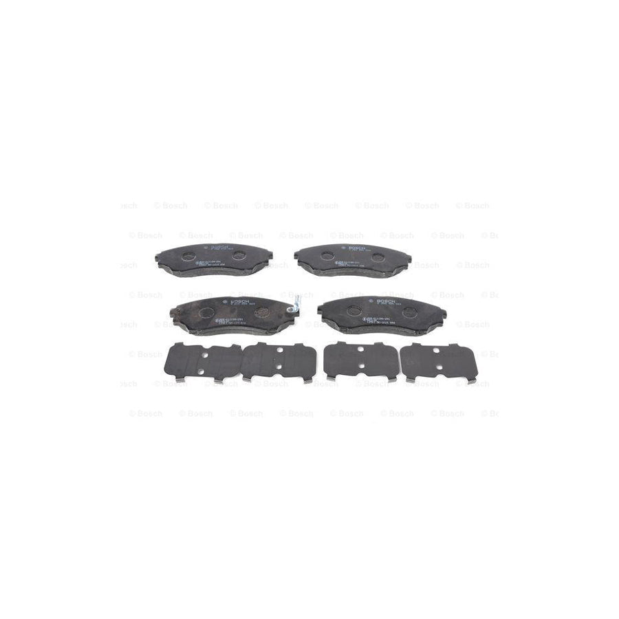 Bosch 0986494323 Brake Pad Set With Acoustic Wear Warning With Anti Squeak Plate BP1213