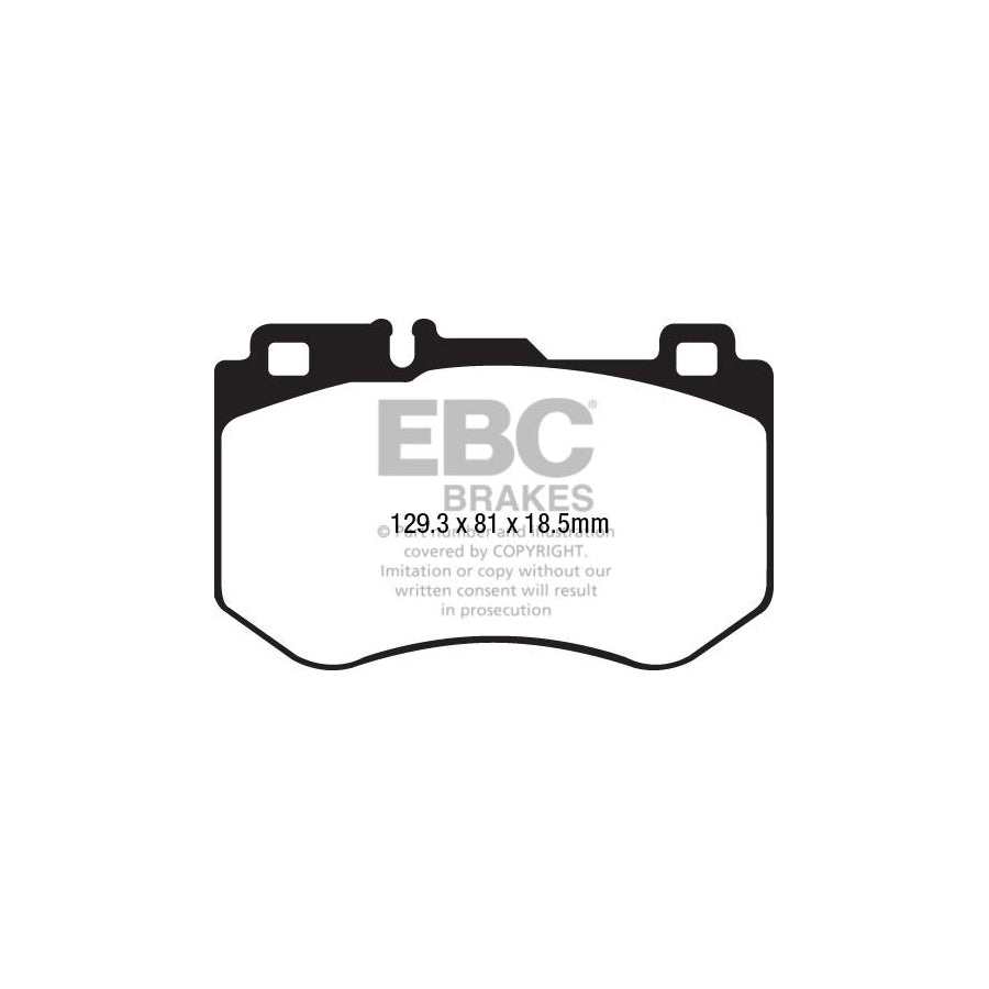 EBC Mercedes-Benz W/S/C/A205 Greenstuff 2000 Series Sport Front Brake Pads - Brembo Caliper (Inc. C160, C180, C200 & C220) (Pair)