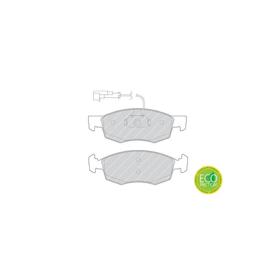 Ferodo Premier Eco Friction Fdb1377 Brake Pad Set For Fiat Palio Incl Wear Warning Contact With Piston Clip Without Accessories