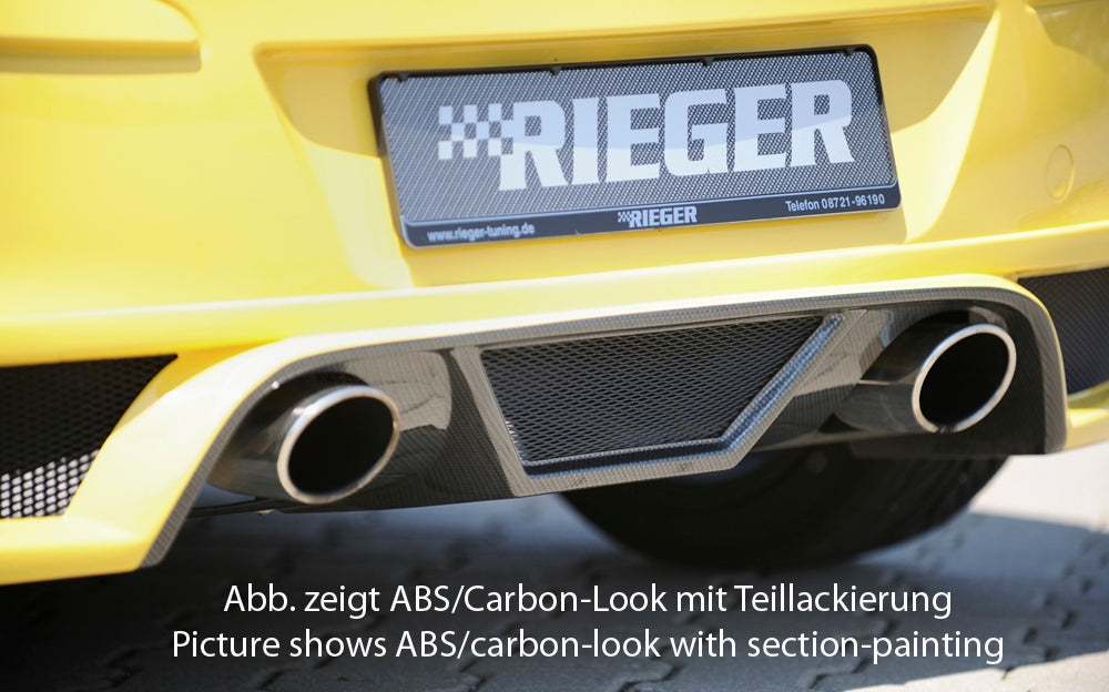 Rieger 00058948 Opel Corsa D Rear Diffuser for Tailpipe Left & Right