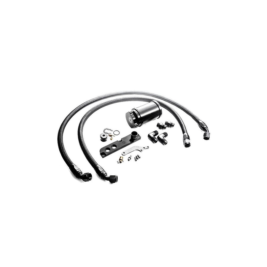 Integrated Engineering Audi Volkswagen 2.0T MK5 MK6 Recirculating Catch Can Kit For OEM Valve Cover (A3, Golf, Jetta, Passat & TT)