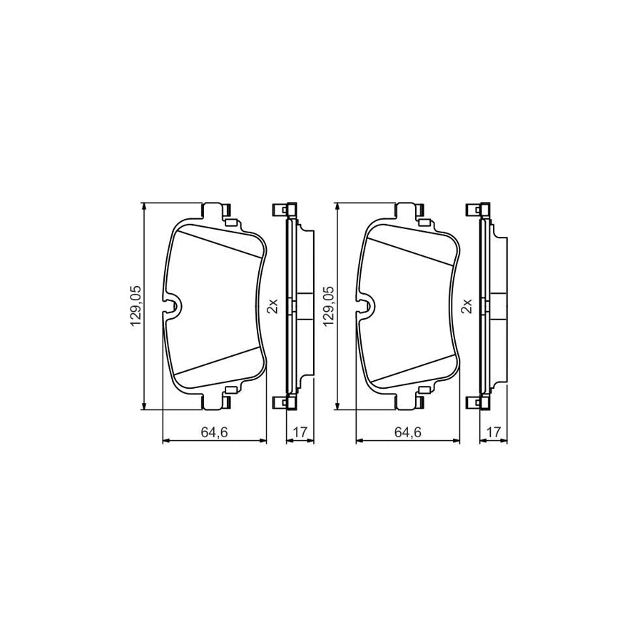 Bosch 0986495426 Brake Pad Set BP2058