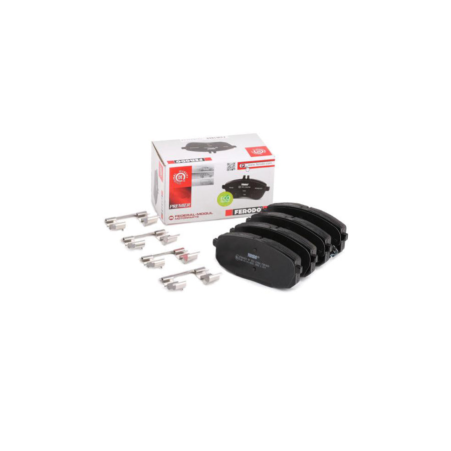 Ferodo Premier Eco Friction Fdb1869 Brake Pad Set With Acoustic Wear Warning With Piston Clip With Accessories