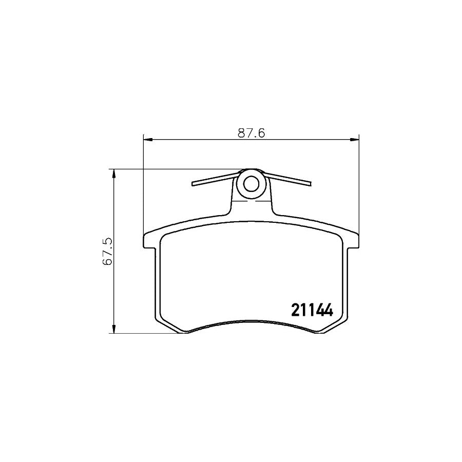 Hella 8DB 355 017 951 Brake Pad Set Not Prepared For Wear Indicator With Brake Caliper Screws