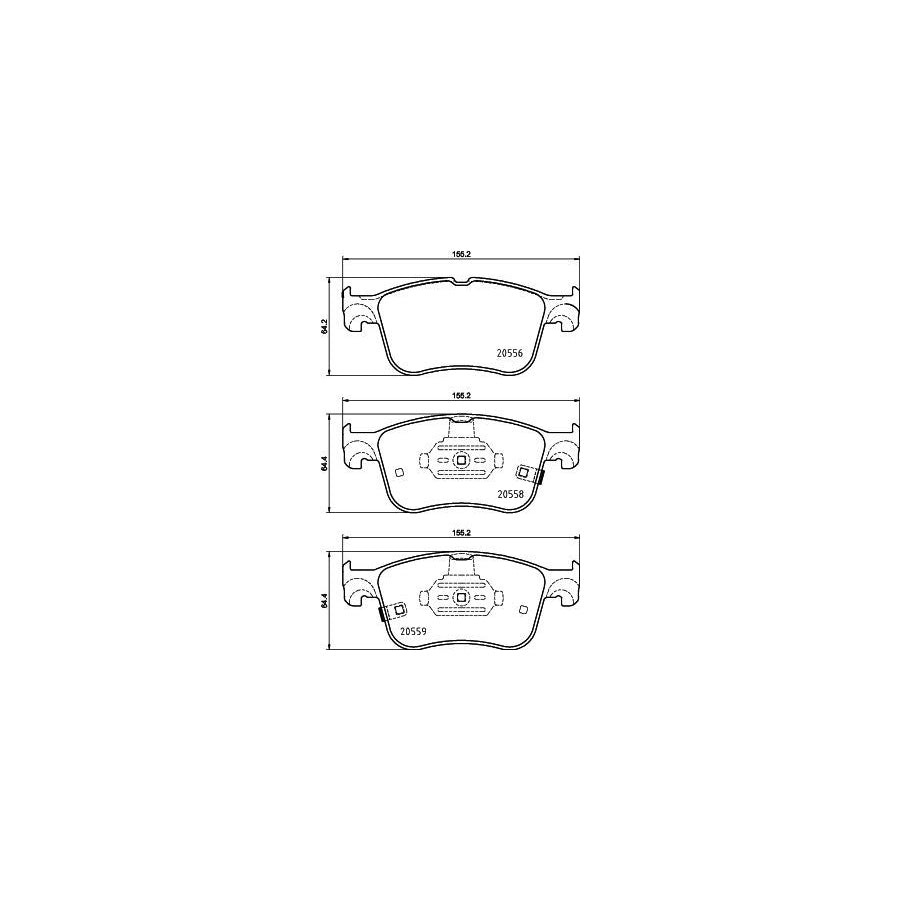 Hella 8DB 355 039 421 Brake Pad Set With Acoustic Wear Warning