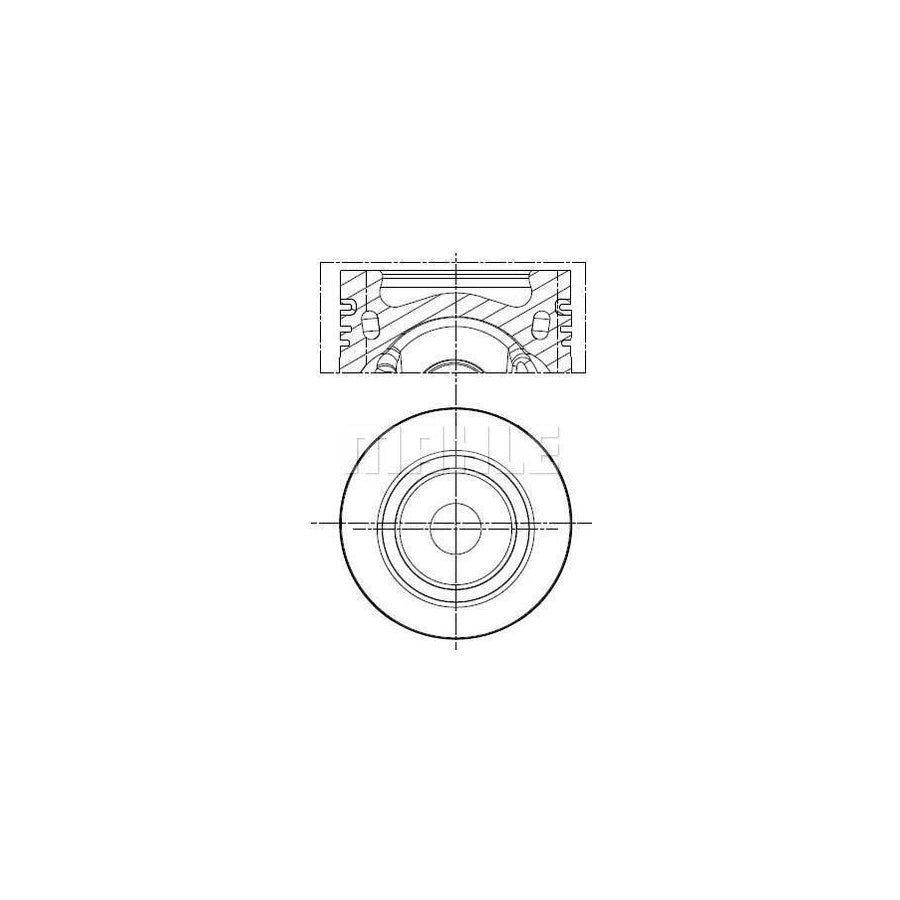 MAHLE ORIGINAL 028 PI 00141 002 Piston 81,50 mm, with cooling duct, with piston ring carrier