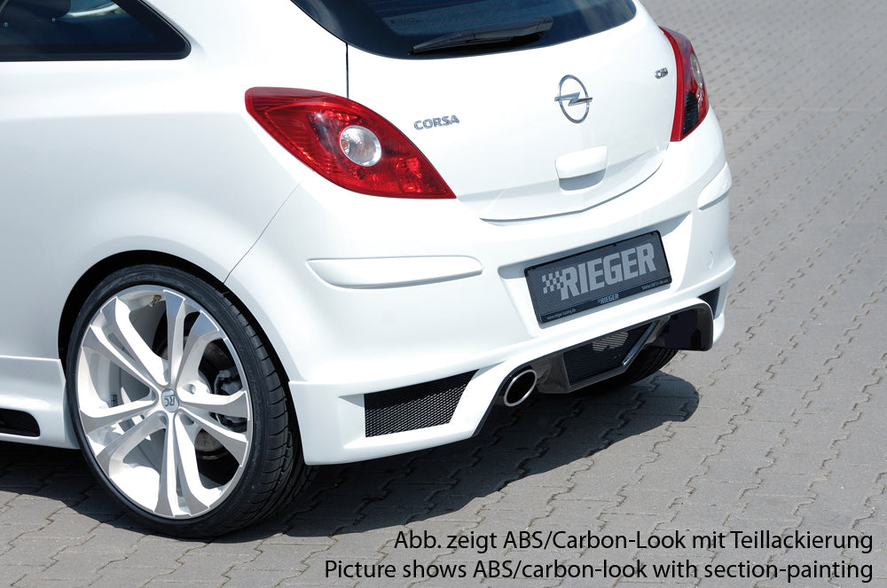 Rieger 00058947 Opel Corsa D Rear Diffuser for Tailpipe Left
