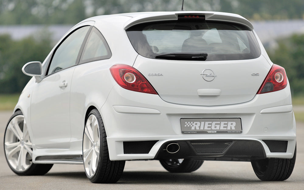 Rieger 00058947 Opel Corsa D Rear Diffuser for Tailpipe Left