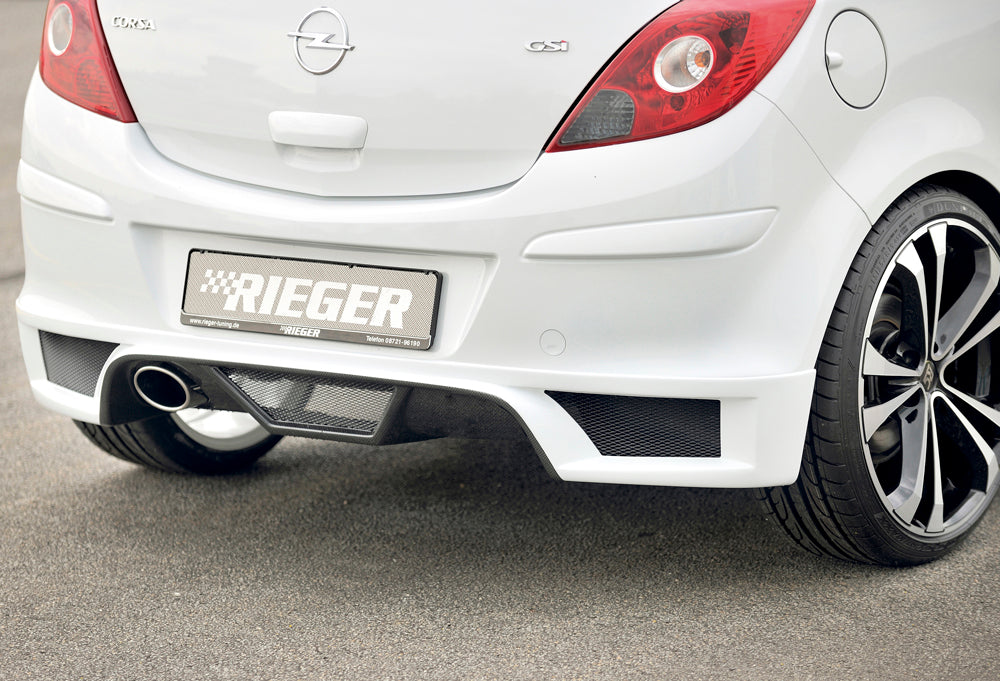 Rieger 00058947 Opel Corsa D Rear Diffuser for Tailpipe Left