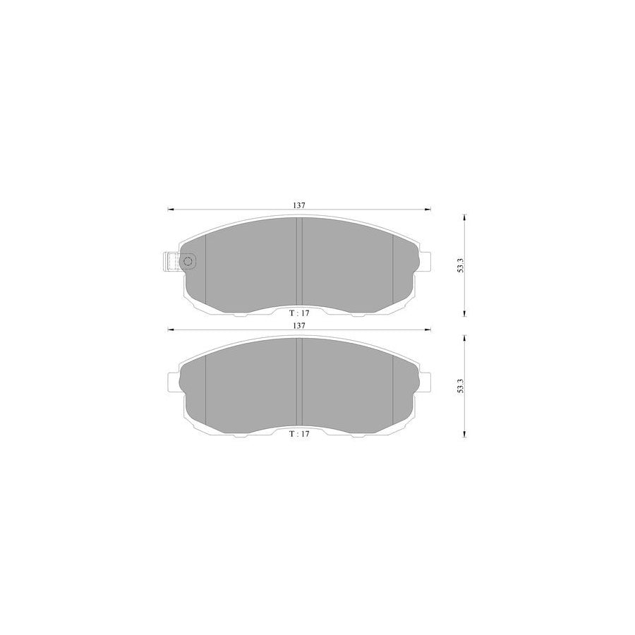 Bosch 0986Ab3043 Brake Pad Set With Acoustic Wear Warning With Anti Squeak Plate BP3043N