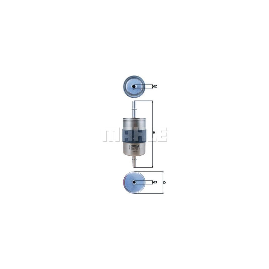 MAHLE ORIGINAL KL 1055 Fuel filter In-Line Filter