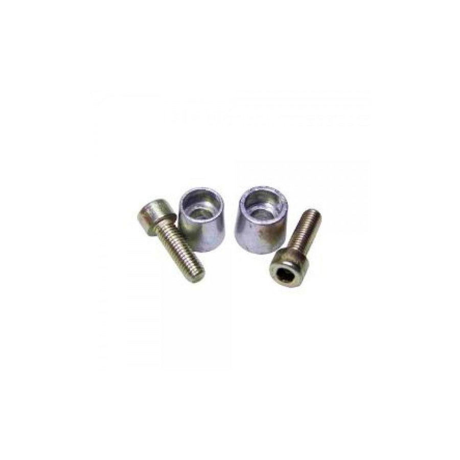Q-Batteries Pole adapter M6 female thread 6mm to round pole/ Automotive post (1 pair)