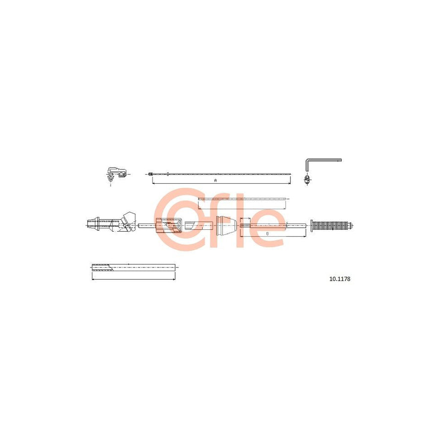COFLE 10.1178 Throttle Cable | Duco Car Parts UK Car Parts