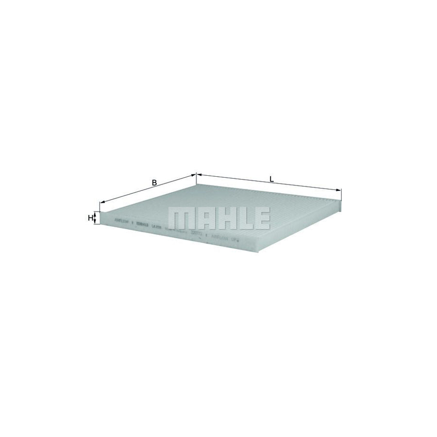 MAHLE ORIGINAL LA 298 Pollen filter Particulate Filter