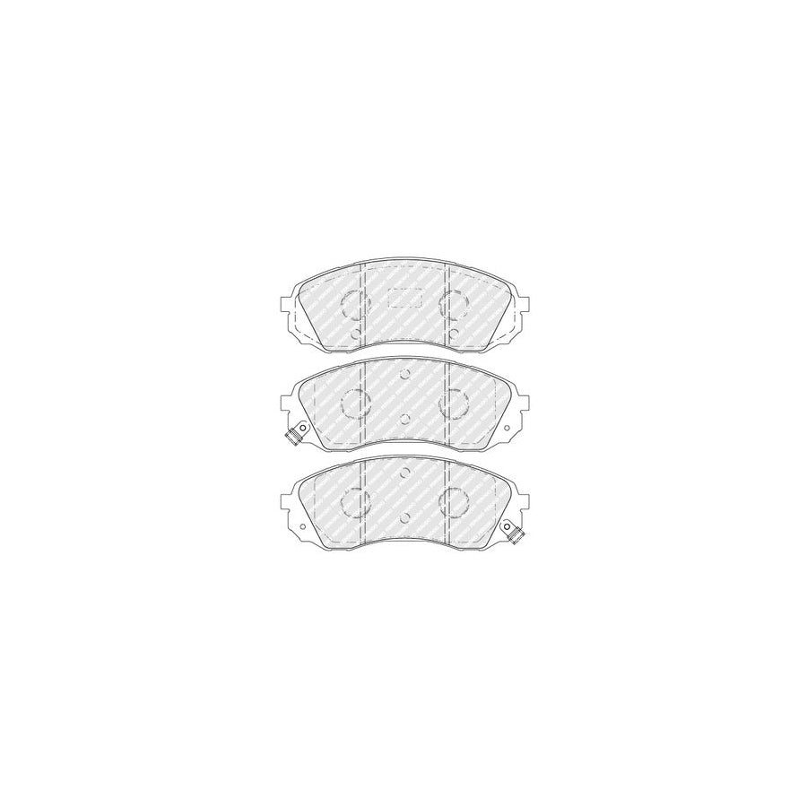 Ferodo Fvr5115 Brake Pad Set With Acoustic Wear Warning With Accessories