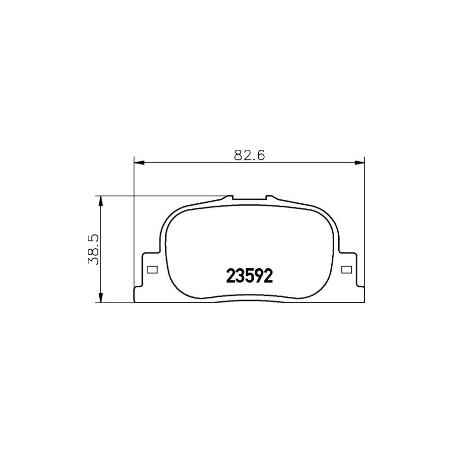 Hella 8DB 355 010 001 Brake Pad Set Not Prepared For Wear Indicator