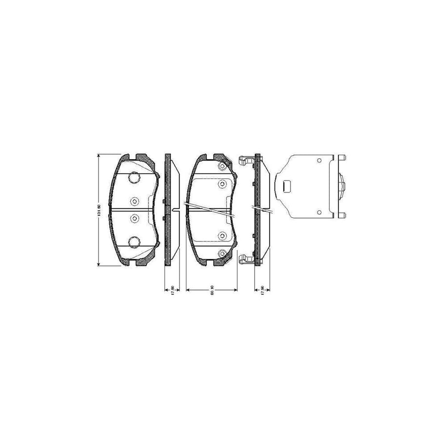 Bosch 0986Tb2962 Brake Pad Set Excl Wear Warning Contact