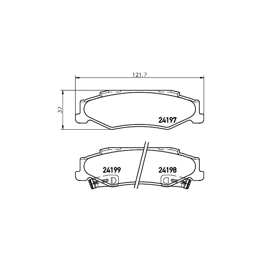 Hella 8DB 355 013 191 Brake Pad Set With Acoustic Wear Warning