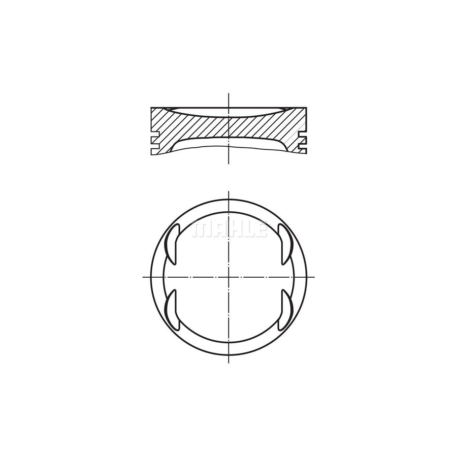 MAHLE ORIGINAL 011 69 02 Piston 79,5 mm, without cooling duct