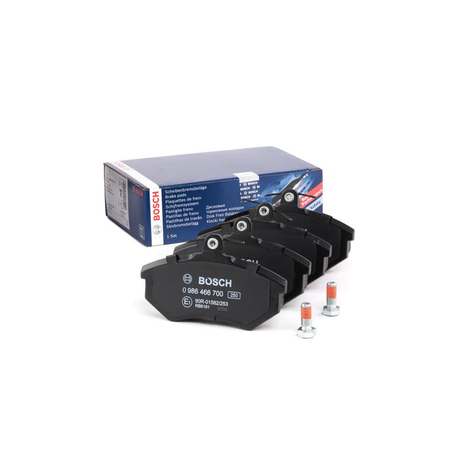 Bosch 0986466700 Brake Pad Set With Anti Squeak Plate With Bolts Screws With Accessories BP694