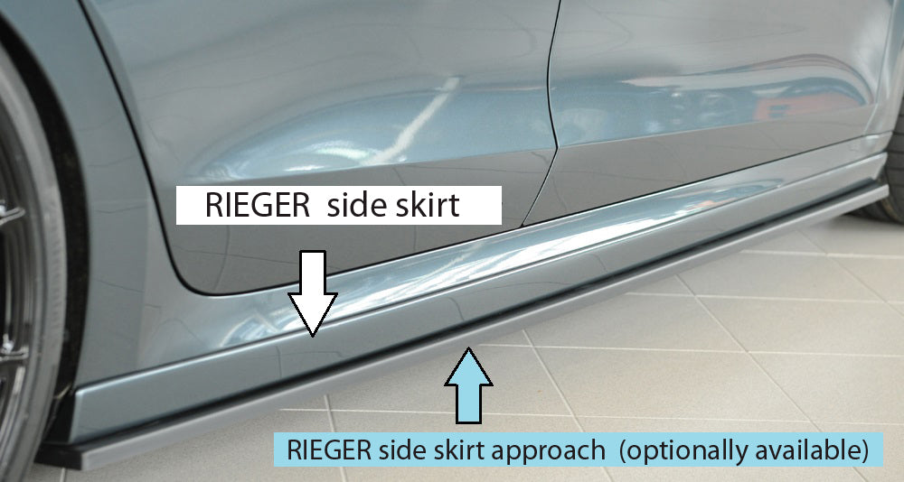 Rieger 00079033 Skoda NX Right Side Skirt (Octavia RS & Octavia) - Matte Black