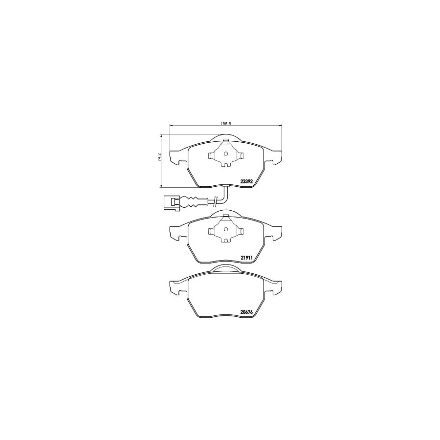 Hella 8DB 355 008 471 Brake Pad Set With Integrated Wear Warning Contact