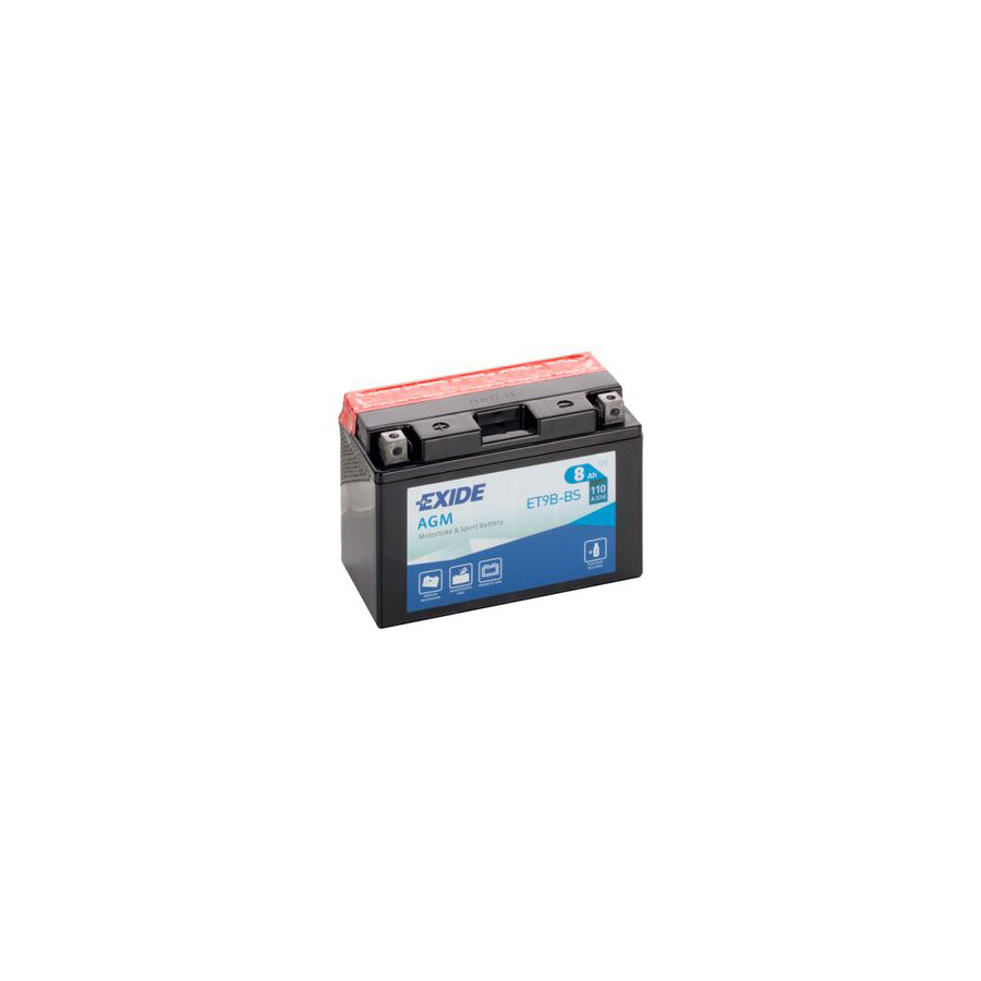 Exide ET9B-BS 12V Motorcycle Battery YT9B-BS | Duco Car Parts UK Car Parts