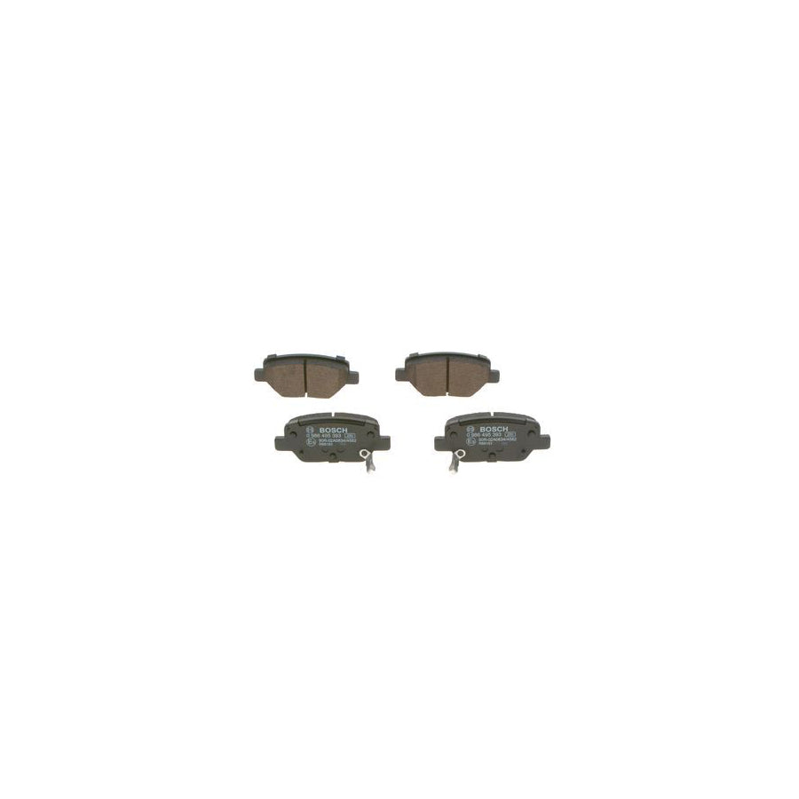 Bosch 0986495393 Brake Pad Set For Fiat Tipo With Acoustic Wear Warning With Anti Squeak Plate BP1766