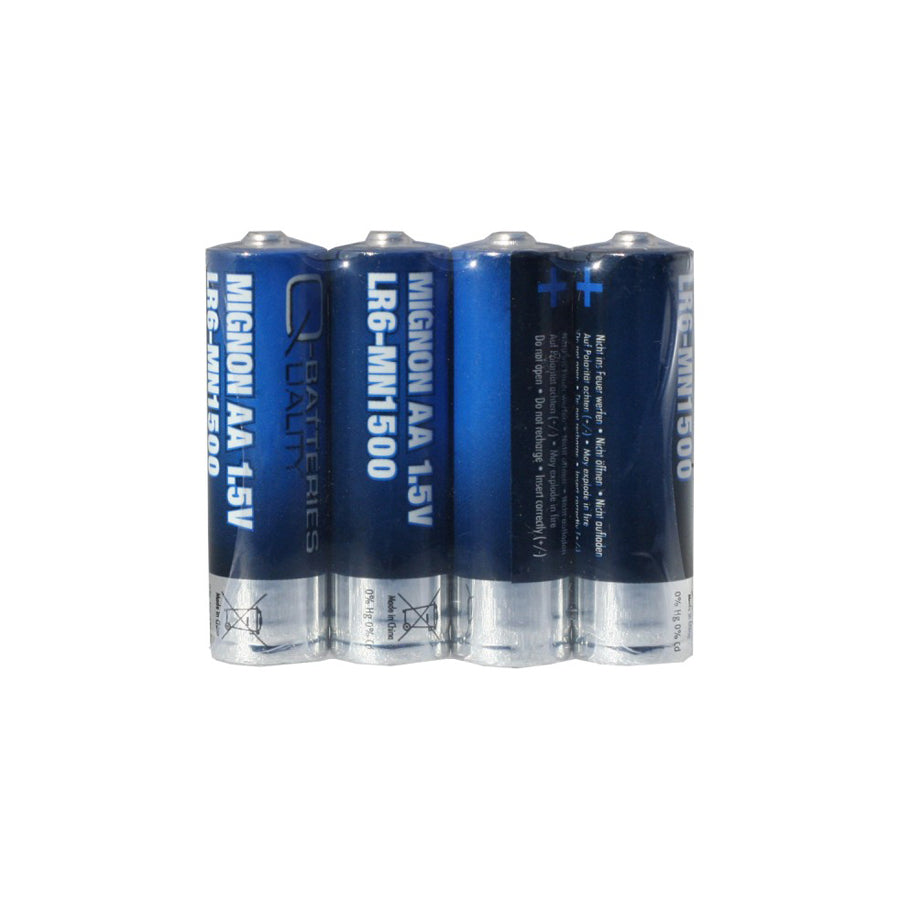 Q-Batteries Mignon AA LR06 1.5V Alkaline Batteries 4pcs Foil