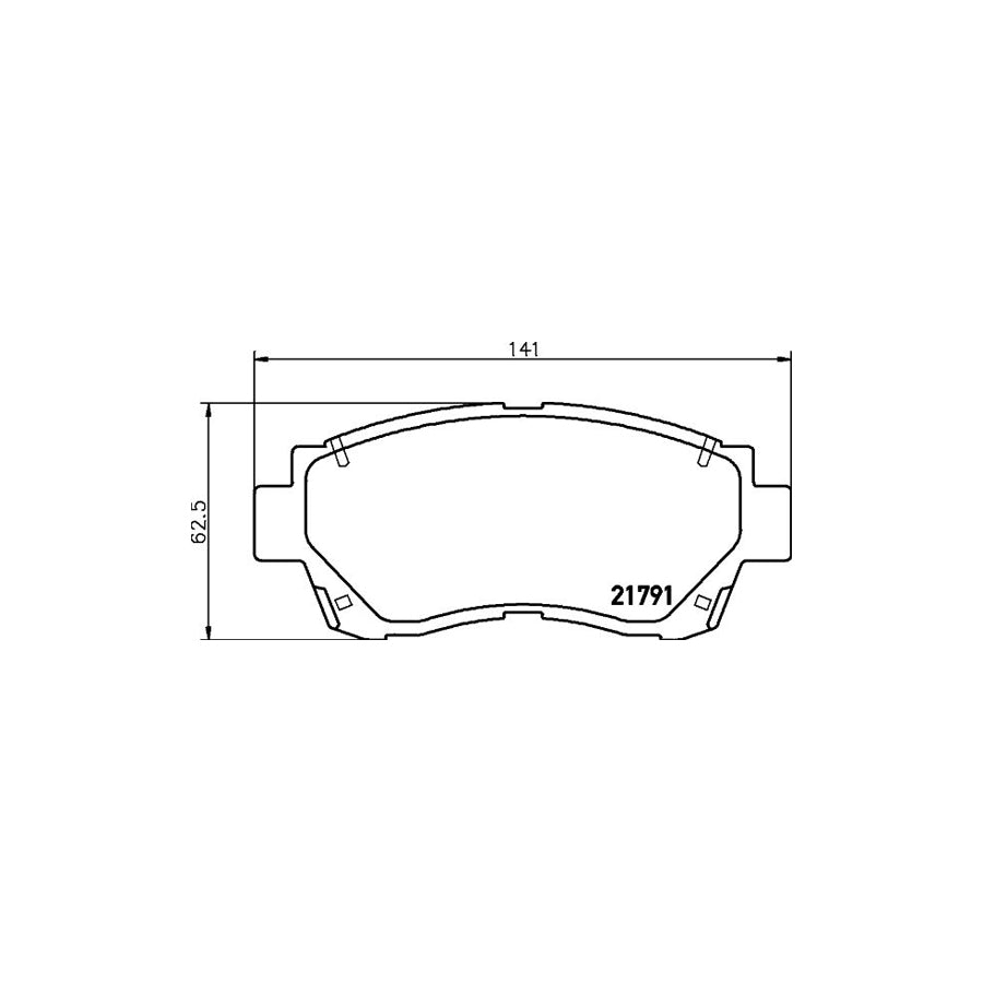 Hella 8DB 355 016 771 Brake Pad Set With Acoustic Wear Warning